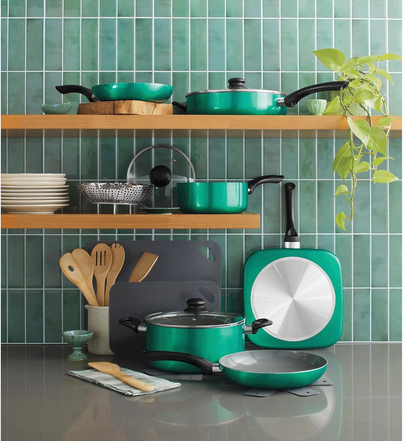 20-piece-ceramic-metallic-cookware-set-nonstick-jade-20-piece-cookware-set-with-ceramic-nonstick-interiors-glass-lids-utensils-strainer-pads-and-griddle-pan