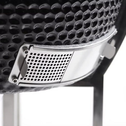 Kamado Ceramic Bbq Grill | Premium Charcoal Grill Smoker Oven Outdoor Cooking | Ceramic Kamado with Stainless Steel Grid Folding Shelves Built-In Thermometer Stylish Durable Design4