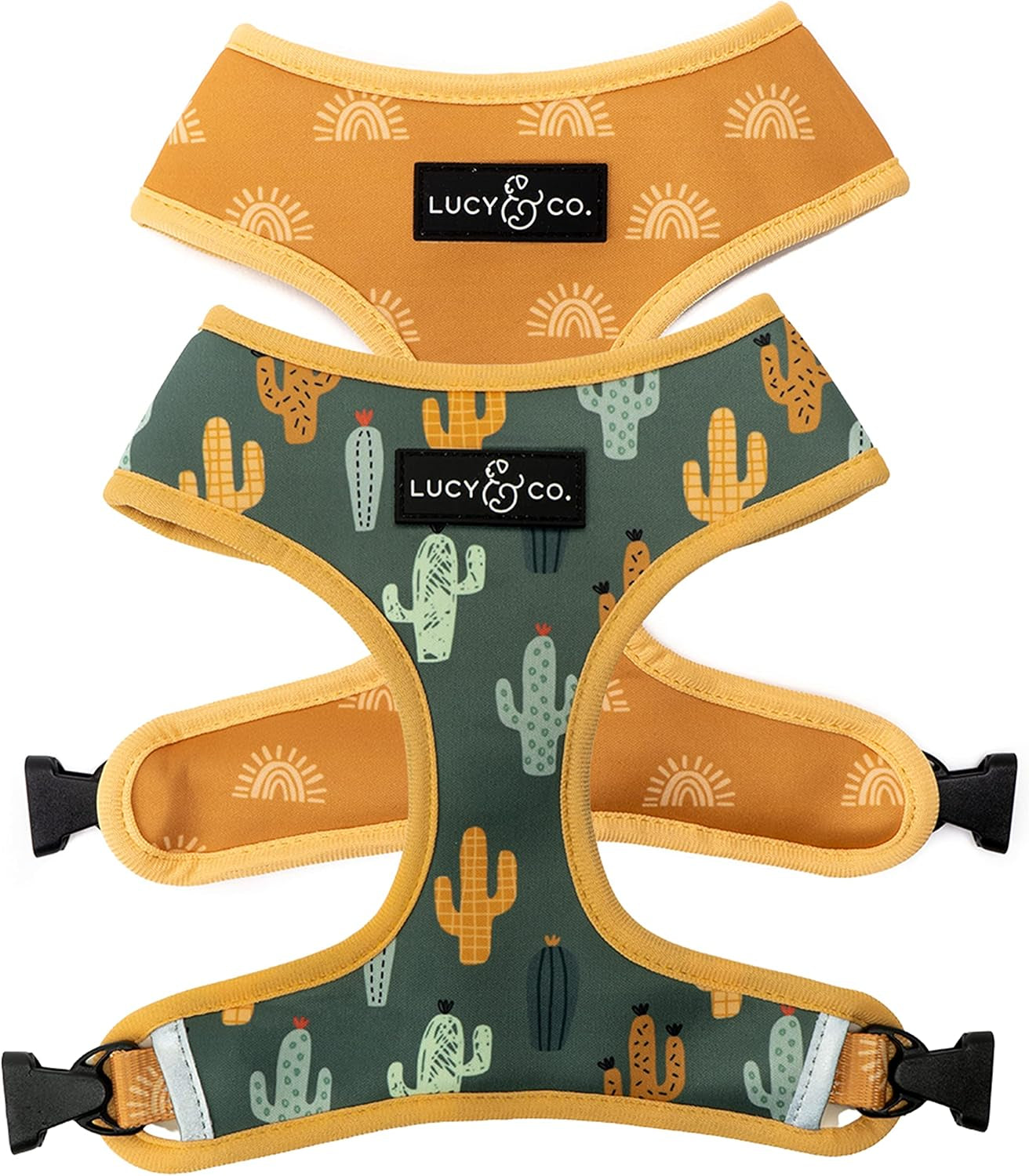 lucy-co-reversible-dog-harness-water-repellent-neoprene-dual-print-design-easy-swap-style-adjustable-comfort-fit-take-a-bow-reversible-harness-small