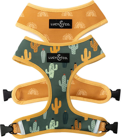 Lucy & Co. Reversible Dog Harness - Water-Repellent Neoprene, Dual-Print Design, Easy Swap Style, Adjustable Comfort Fit - Take a Bow Reversible Harness - Small11