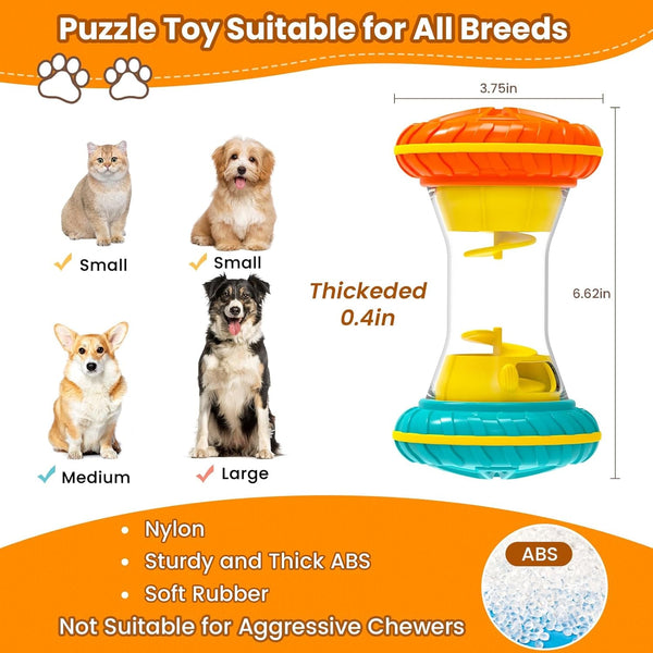 Boyoyo Interactive Dog Toys, Dog Puzzle Toys for Smart, Dog Enrichment Toy to Keep Them Busy, Treat Dispensing Toy Slow Puzzles Feeder, Yellow2