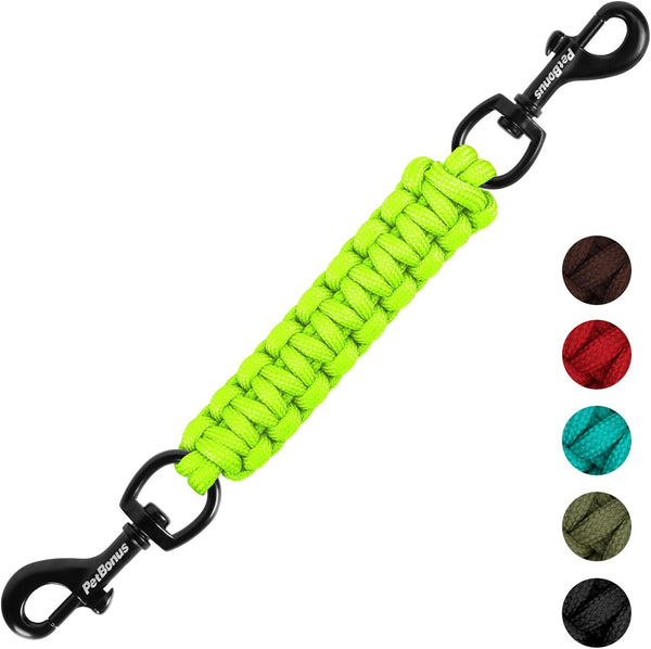 Petbonus Dog Collar Safety Clip, Handmade Prong Collar to Harness Connector | Dog Leash Backup Safety Strap, Escape Proof, Double Ended Clasp, Lead Connector for Pinch Collar, Harness (Black)20