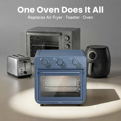 6-In-1 Air Fryer Toaster Oven Combo, 27QT Toaster Oven - Blue | Toaster Ovens Countertop for Toast, Roast, Bake, Broil, Reheat and Warm, Fits 12" Pizza, 4 Lb Turkey, 6 Toast7