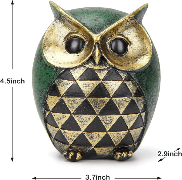 Owl Statue for Home Decor Accents,Owl Decor for Modern Bathroom Bookshelf Bedroom Mantle Living Room Home Office TV Stand Shelf Boho Decorations,Retro Decor Small Bird Items Gift for Women2