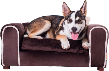 Moots Furry Pet Lounge, Pet Bed with 2 Pillows, Deluxe Sofa for Dogs, Easy to Coordinate, Stylish and Cleanable Dog Sofa, Couch - Charcoal, Large10