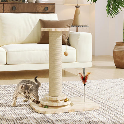 Cat Scratching Post, Small Scratching Post with Vertical Scratcher and Tracking Interactive Ball for Kittens7