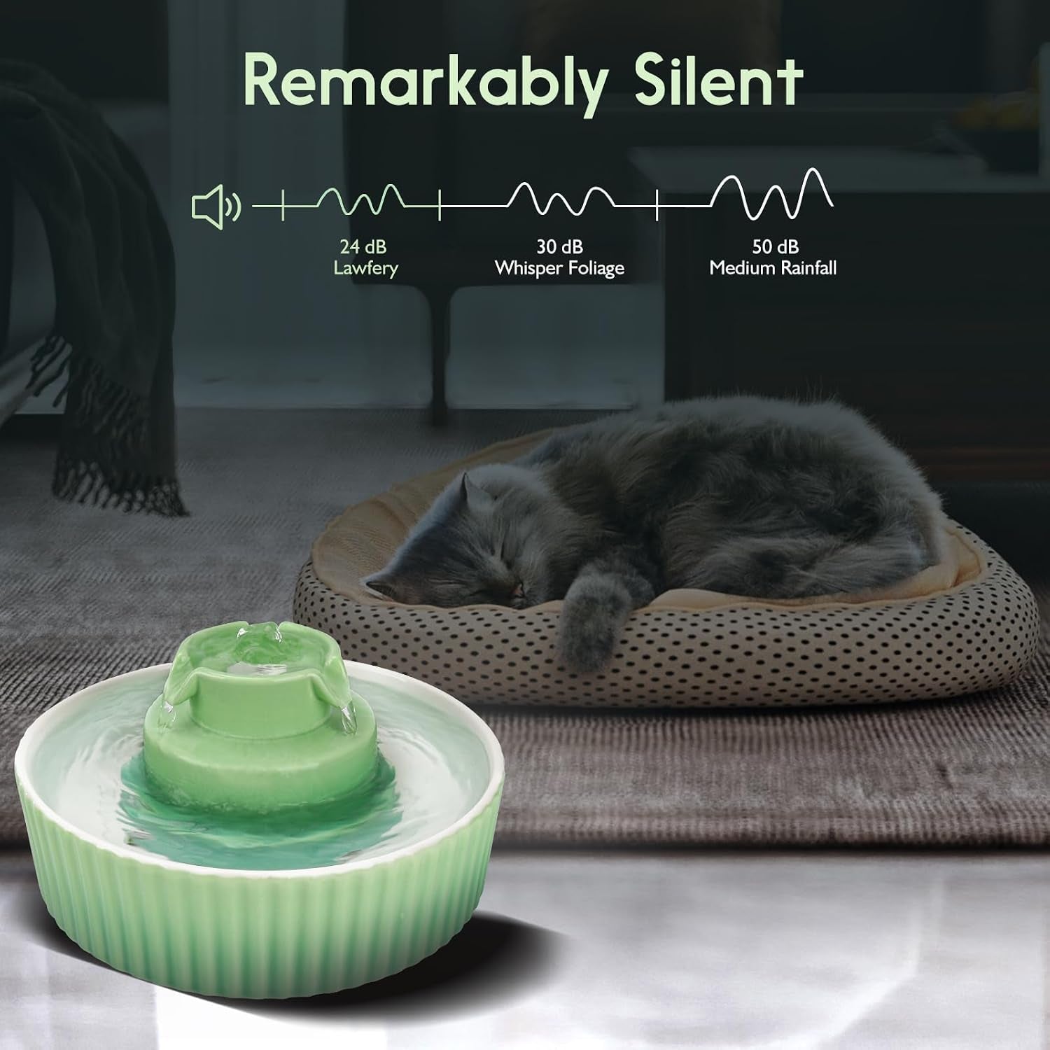lawfery-ceramic-cat-water-fountain-2-1l-71oz-cupcake-pet-fountain-3-carbon-filters-2-quiet-pumps-heavy-ceramic-body-and-360-drinking-area-drinking-bowl-for-indoor-cats-and-small-dogs