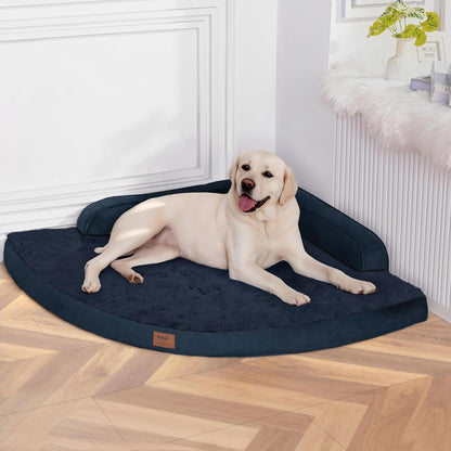 MEKIY Orthopedic Waterproof Dog Bed with Sides for Extra Large Sizes Dogs | Egg Crate Foam, Waterproof Liner, Anti-Slip Bottom, Space-Saving, Perfect for Corners and Sofa Edges, 40 X 40 Inch38