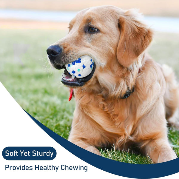 6 Pcs Dog Balls Tennis Ball for Aggressive Chewers Indestructible Dog Teething Chew Toys for Large Medium Small and Puppies, More Biting-Proof Atom.4