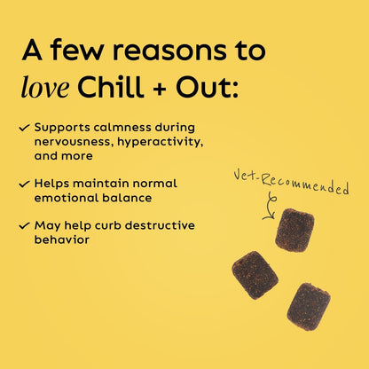 Chill + Out– 30 Soft Chews – Calming Chews for Dogs and Cats Help Maintain Your Pet’S Emotional Balance – Made in the USA2