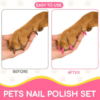 OLINGYOU Dog Nail Polish， Dog Nail Polish Pens Quick Dry-8 Colors, Pet Nail Polish Set for Dogs， DIY Dogs Puppy Nails, Dog Safe Nail Polish Non Toxic, Odorless, Easy to Apply3