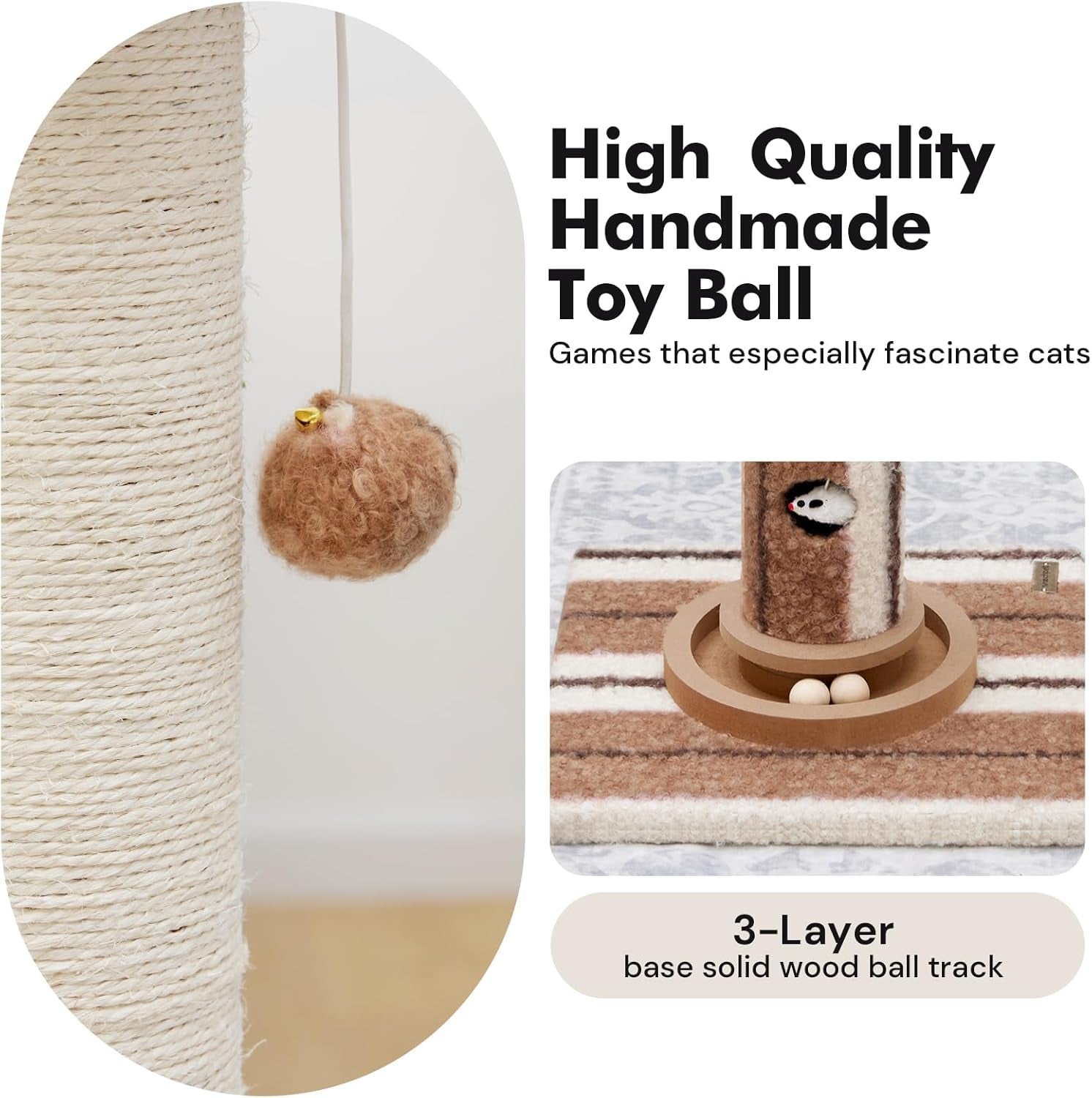 woochpet-cat-scratching-post-heavy-duty-green-sisal-scratcher-with-cat-toys-protect-furniture-modern-boho-cat-post-for-indoor-large-cats-cat-ball-track