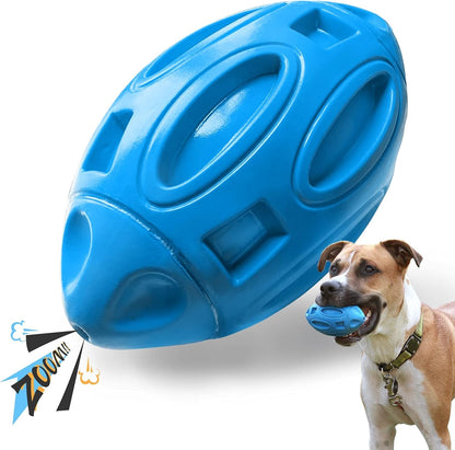 EASTBLUE Squeaky Dog Toys for Aggressive Chewers: Rubber Puppy Chew Ball with Squeaker, Almost Indestructible and Durable Pet Toy for Medium and Large Breed1