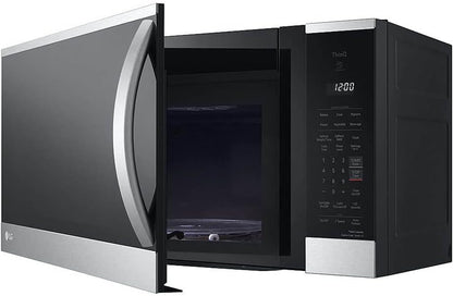 1.8 Cu. Ft. 30 In. W Smart over the Range Microwave Oven with Easyclean in Printproof Stainless Steel 1000-Watt5
