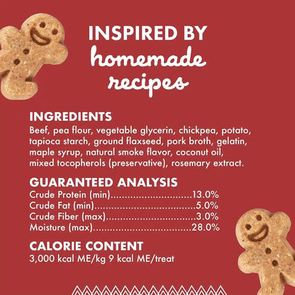 Buddy Biscuits Softies 5 Oz Pouch, Grain-Free Soft & Chewy, Natural Grilled Beef Flavor Dog Treats, Oven Baked in the USA3