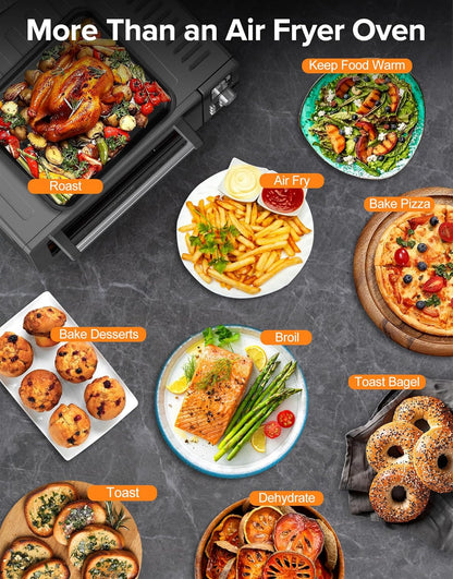 Bravo Pro Smart Air Fryer Toaster Oven Countertop Combo | 10-In-1 Cooking Functions, 1800W, 50-450°F, 21-Qt, Pfas-Free, Upgraded Super Convection, Black7
