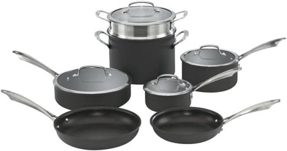 Anodized 11-Piece Cookware Set Dishwasher-Safe-Hard, Black1