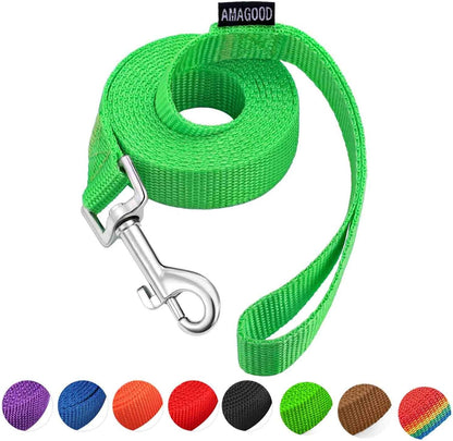 AMAGOOD 6 FT Puppy/Leash, Strong Traditional Style with Easy to Use Collar Hook, Great for Small, Medium and Large Dogs (5/8In X 6 Ft, Purple)42