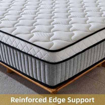 Queen Mattress, 12 Inch Queen Size Mattress,Hybrid Mattresses in a Box with Memory Foam and Individual Pocketed Coil,Certipur-Us,Medium Firm & Pressure Relief5