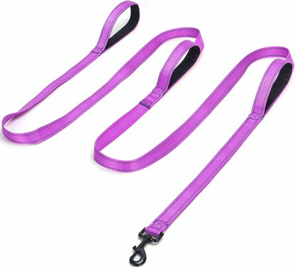 3 Handle Dog Leash 10FT Triple Handle Reflective Large Medium Dog | Multi Handles Heavy Duty Training Lead with Padded Traffic Handles for Control and Safety10