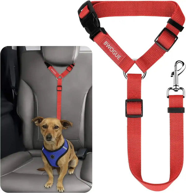 Adjustable Pet Seat Belt Restraint for Dogs and Cats - Vehicle Headrest Safety Harness (1 Pack)10