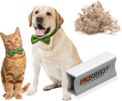 Furdozer Pet Hair Remover & Auto Detailing Tools - Cat & Dog Hair Remover for Carpets, Car Interiors, Couches, Bedding, & Pet Furniture (Green, (2 Pack) - X3 PRO)15