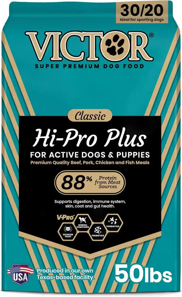 VICTOR Super Premium Dog Food – Hi-Pro plus Dry Kibble – High Protein Dog Food with 30% Protein – Beef, Chicken, Pork, Fish Meals, Gluten Free - for High Energy and Active Dogs & Puppies, 40Lbs13