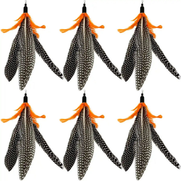 Cat Feather Toys Refill, 16 Pieces Cat Wand Replacement Feathers Toy for Indoor Cats7