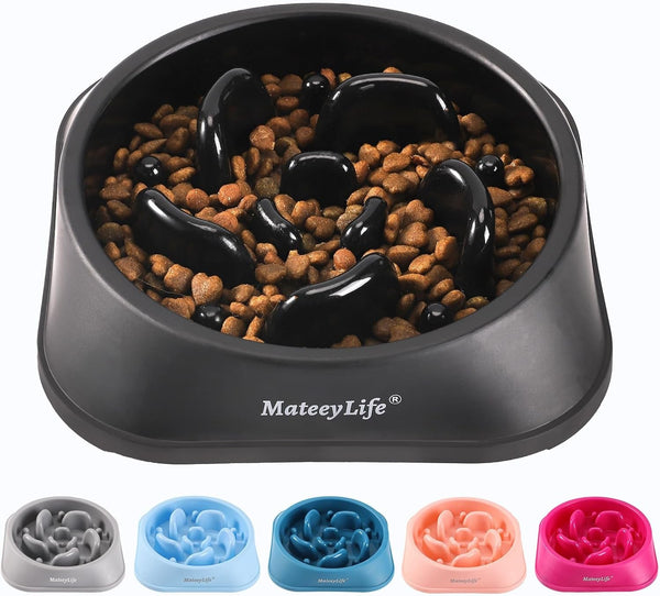 Mateeylife 2-Pack Slow Feeder Dog Bowls, 2 Cups, Dog Puzzle Feeder Bowl | Food-Contact Safe, Dishwasher Safe, Non-Slip Base, Maze Design, for Fast Eaters, for Dogs and Cats, Daily Mealtimes18
