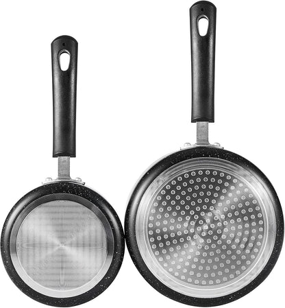 Nonstick Saucepan Set with Lid, Non Stick 1Qt & 2Qt Sauce Pan Set with Glass Lid Small Pot for Home Kitchen7