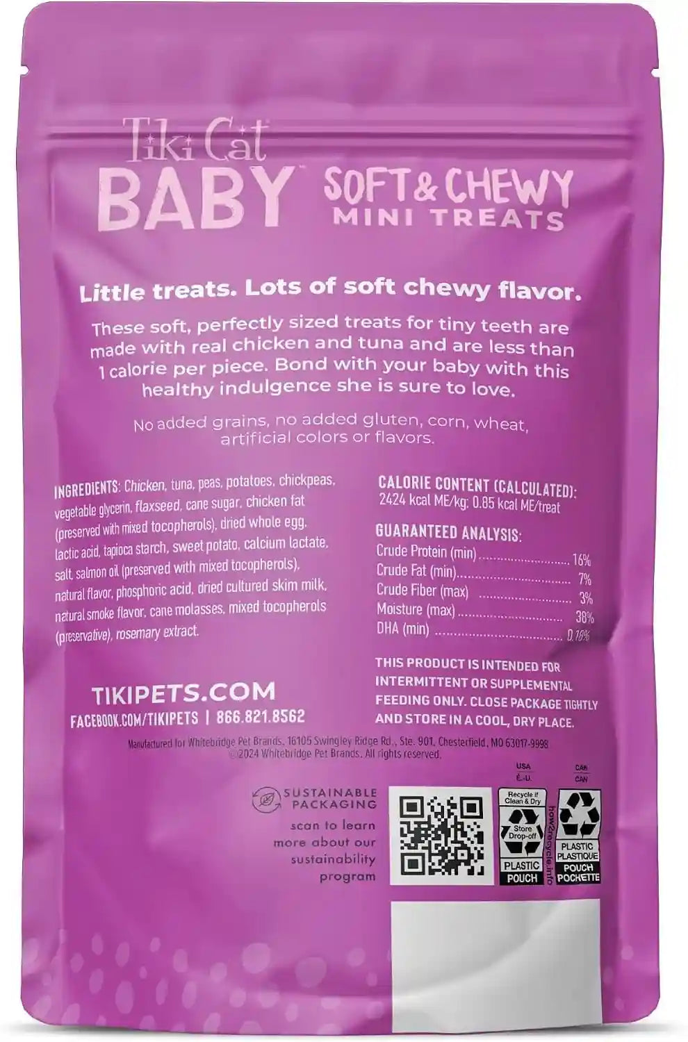 tiki-cat-baby-soft-chewy-chicken-flavored-low-calorie-mini-treats-for-kittens-6-weeks-2-oz-pouch-pack-of-2