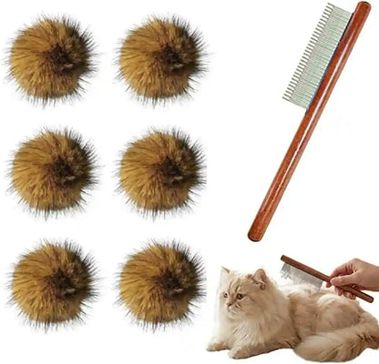 Cat Toy Faux Rabbit Fur Ball,2026 New Soft Rabbit Fur Catnip Balls,Fluffy Catnip Toy for Indoor Cats,Washable & Fun to Chase for Exercise and Bonding (Ball/3Pcs)14