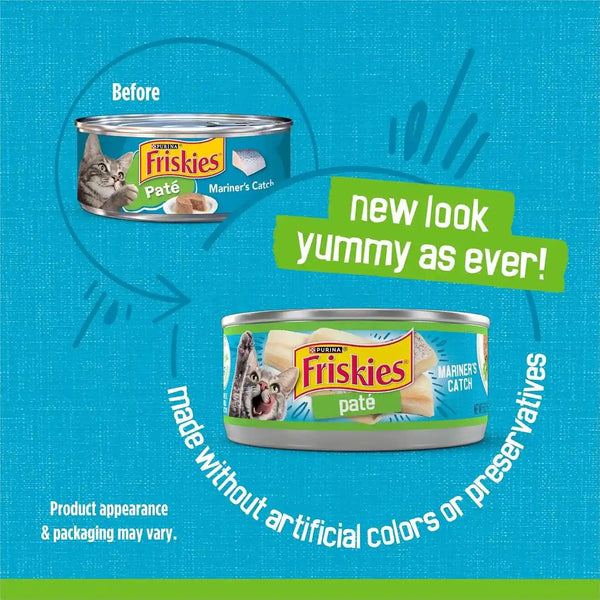 Purina Friskies Wet Cat Food Pate, Mariner’S Catch - (Pack of 24) 5.5 Oz. Cans2