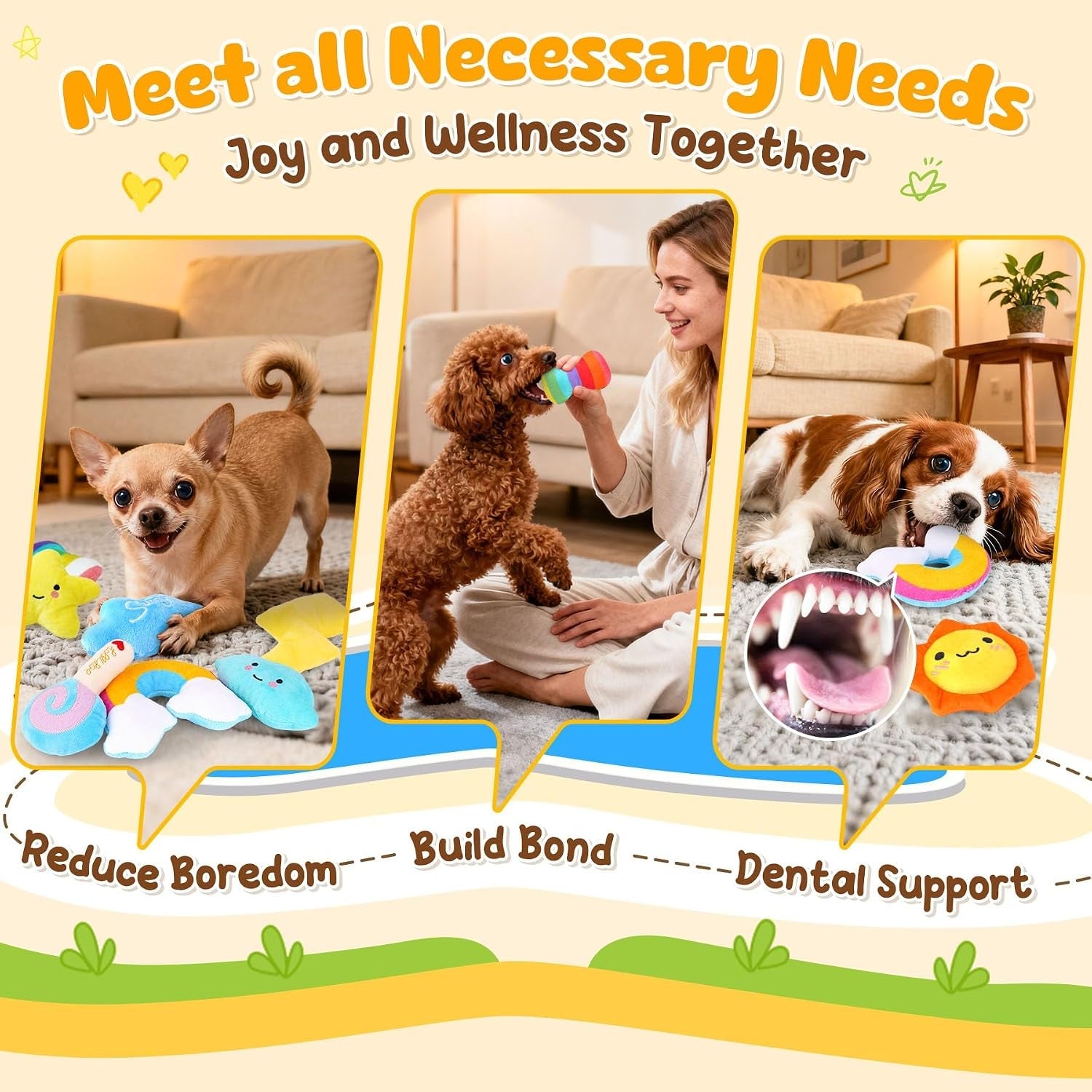 kipritii-9-pack-squeaky-dog-toys-for-small-dogs-puppies-with-storage-bag-soft-plush-built-in-squeakers-weather-themed-designs-keeps-dogs-engaged