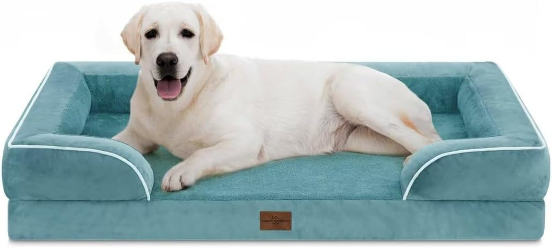 comfort-expression-orthopedic-dog-bed-for-extra-large-dogs-with-bolster-waterproof-dog-couch-bed-with-washable-cover-non-slip-bottom-supportive-egg-crate-foam-xl-pet-bed-42x30-inch