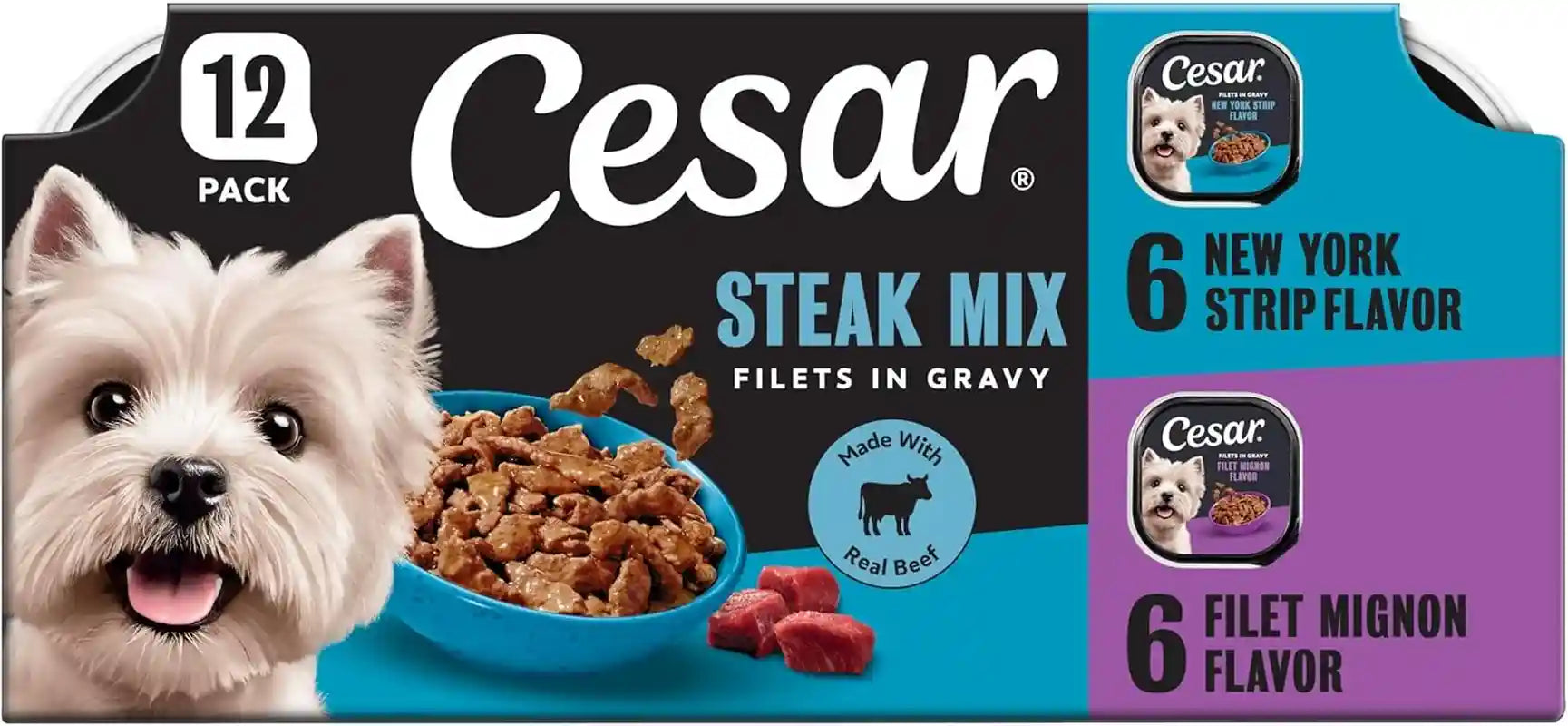 cesar-filets-in-gravy-wet-dog-food-steak-mix-variety-3-5-oz-24-count-filet-mignon-new-york-strip-prime-rib-real-meat-slow-cooked-no-fillers-added-sugar-artificial-flavors-easy-peel-trays