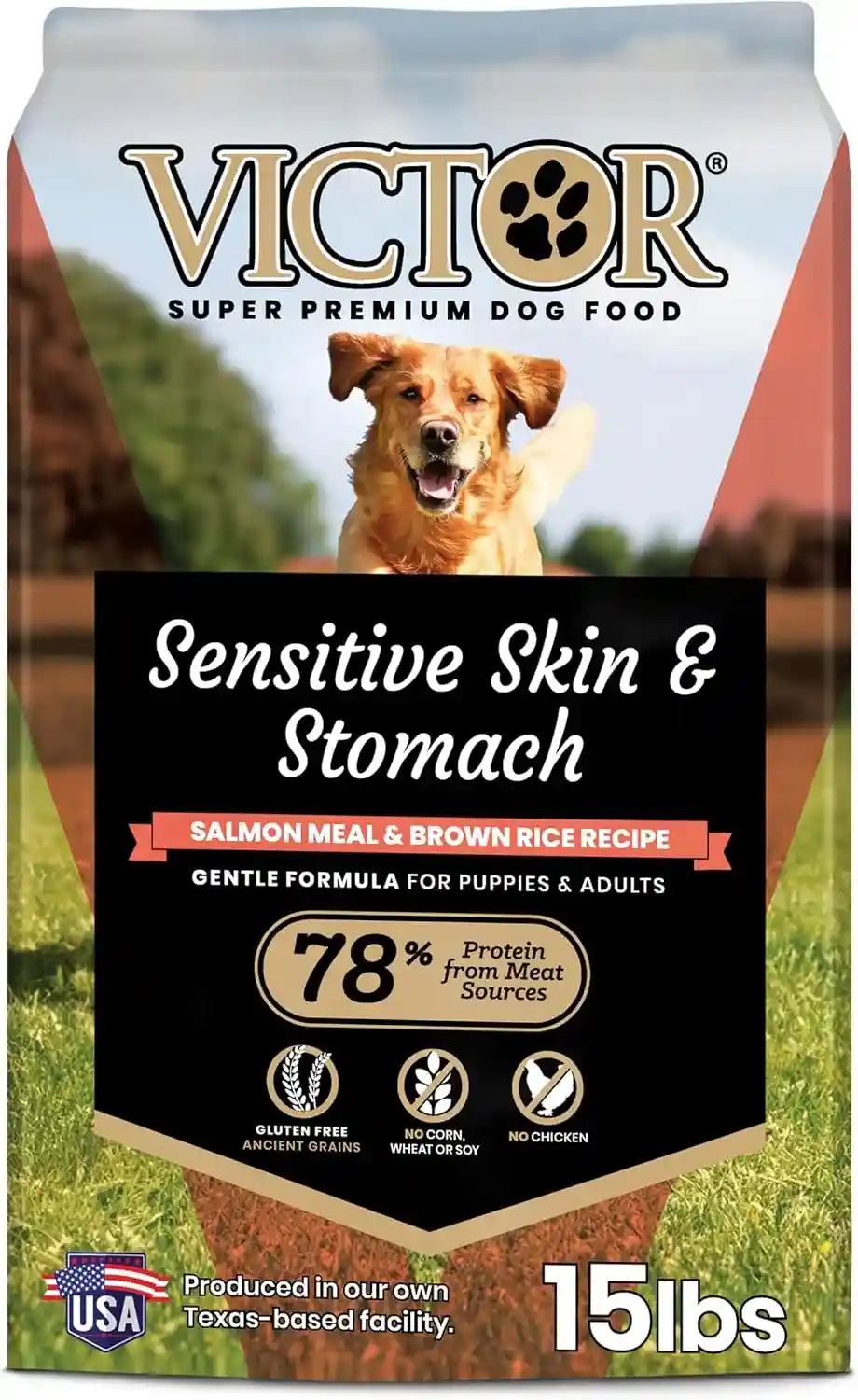 victor-super-premium-dog-food-sensitive-skin-and-stomach-salmon-meal-brown-rice-recipe-dry-kibble-gluten-free-no-chicken-ideal-for-dogs-with-allergies-adult-and-puppy-food-5-lb