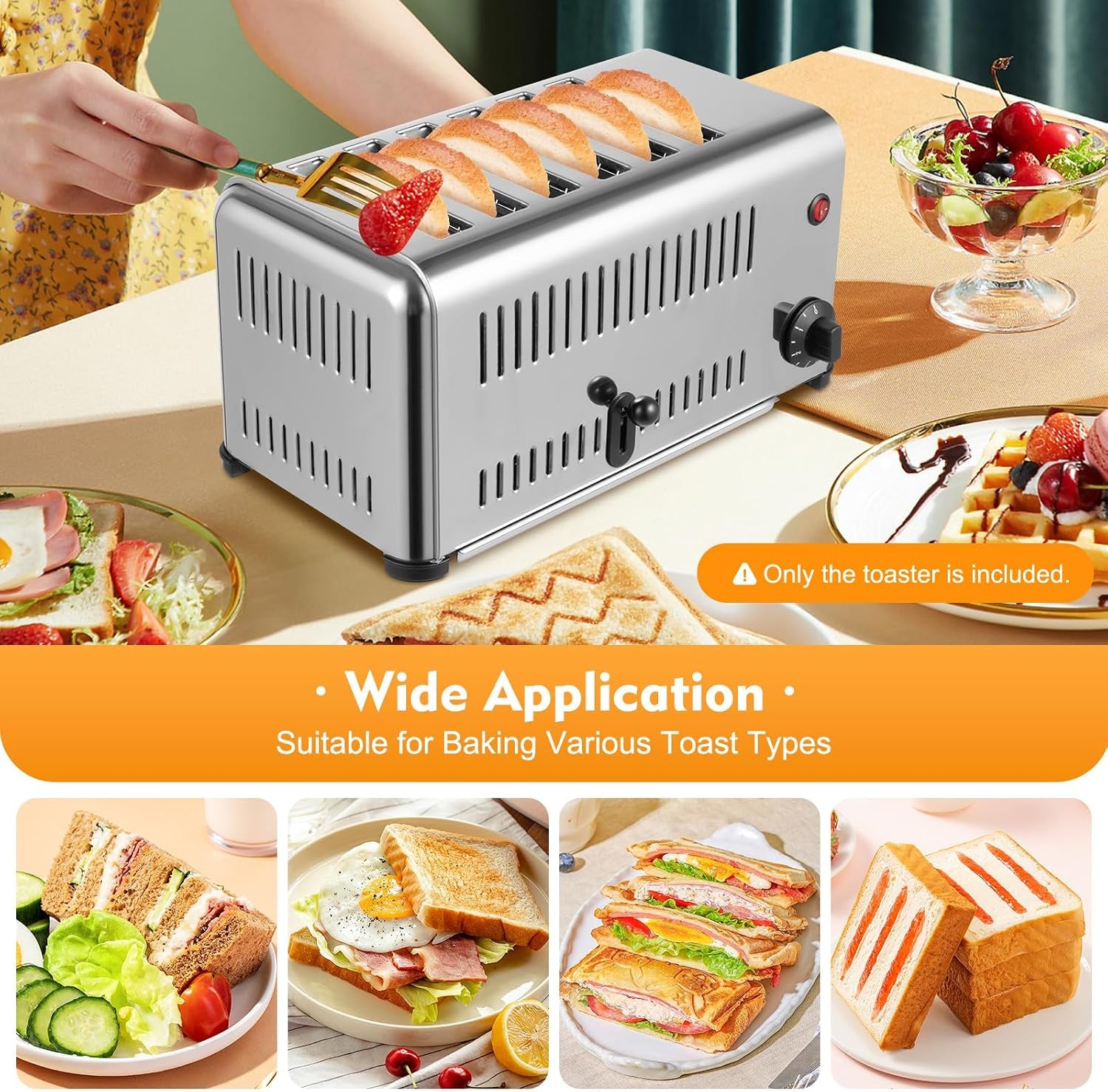 6-slice-toaster-bread-baking-machine-1-5-minute-timing-stainless-steel-1680w-commercial-electric-countertop-toaster-with-extra-wide-slots-crumb-tray-for-toasting-bagels-breads-waffles-more