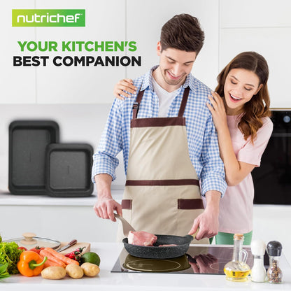 22 Pc Cookware and Bakeware Set, Multi Sized Non Stick Pans Set | PFOA/ PFOS Free, High Quality Aluminum, Includes Fry Pans, Utensils, Gass Lids, Induction, Gas & Electric Cooktops Compatible7