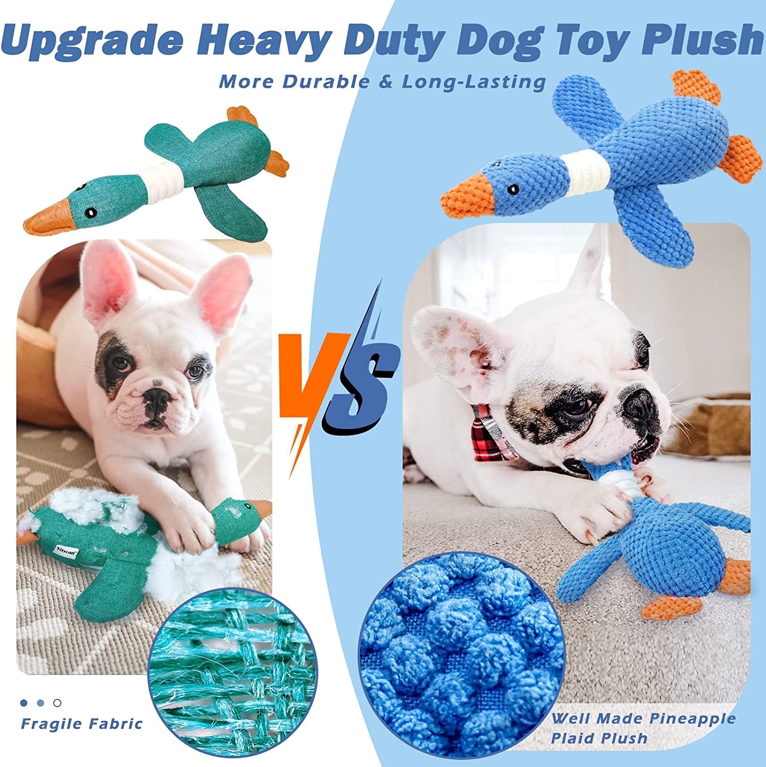 vitscan-upgraded-goose-indestructible-dog-toys-for-aggressive-chewers-small-medium-large-breed-crinkle-squeaky-plush-dog-puppy-chew-toys-for-teething-duck-puppy-toys