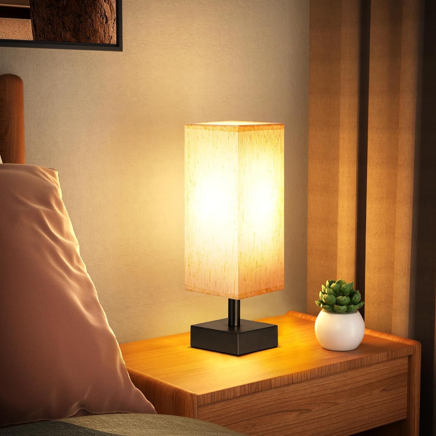 small-bedside-table-lamp-for-bedroom-square-cream-fabric-shade-inline-rocker-switch-corded-electric-bulb-not-included-12-8-mini-table-lamp-for-nightstand-desk-dorm-office