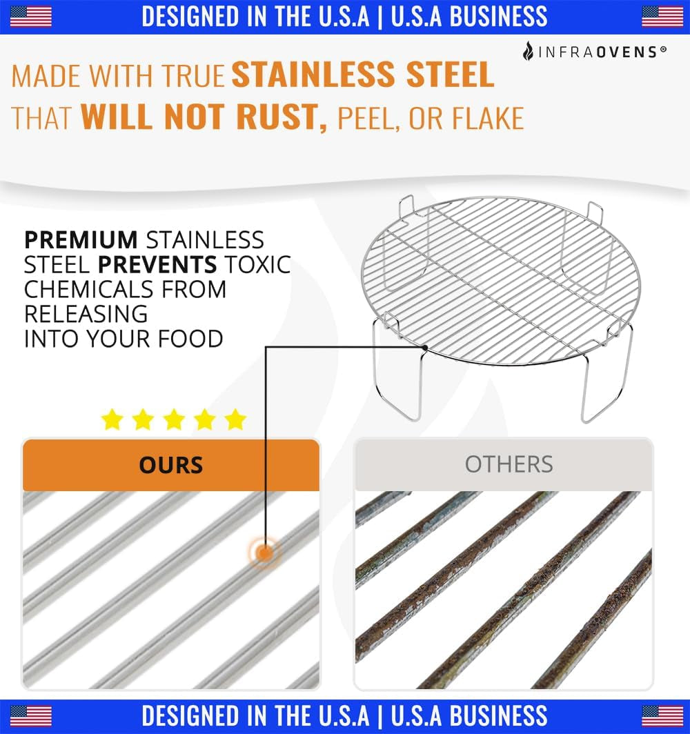 4-inch-stainless-steel-grill-rack-compatible-with-nuwave®-oven-pro-primo-nutrichef-black-decker-reversible-grate-accessory-for-cooking-baking-cooling-in-infrared-kitchen-convection-toaster-oven