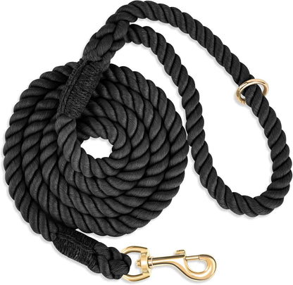 5 FT Handmade Rope Dog Leash for Small Medium and Large Dogs | Soft and Comfortable Grip, New Golden Heavy Duty Metal Clasp, Colorful Macaron18