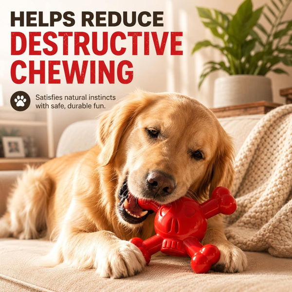 Dog Chew Toys for Aggressive Chewers, Durable Nylon Tough Chew Toy for Small & Medium Dogs, Bacon Flavor Skull Dog Toy to Keep Dogs Busy Indoors, Helps Reduce Boredom2