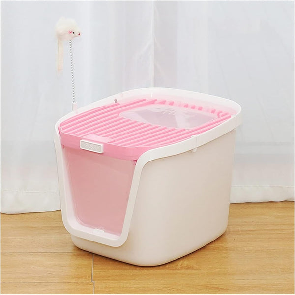 Dog Potty Training Toilet ﻿ Double-Door Cat Litter Box with Scoop and Funny Toys Large Easy Setup, to Clean(C)1