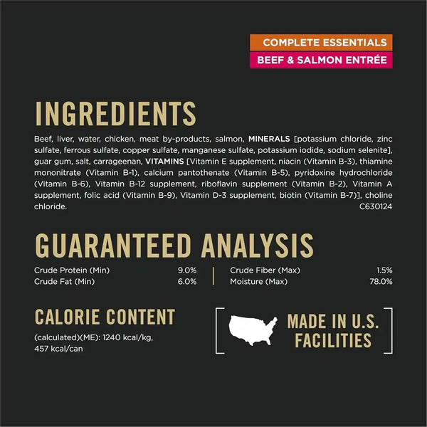 Purina Pro Plan Dog Food Grain Free, Classic Beef and Salmon Entrée - (Pack of 12) 13 Oz. Cans6