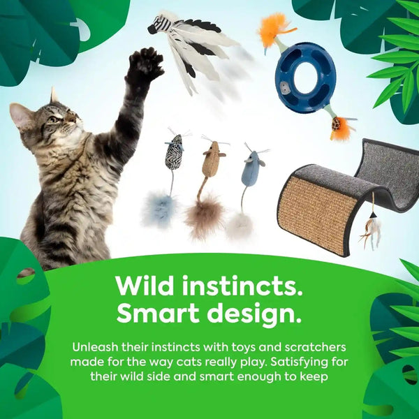 Smartykat Hidden Hijinks Toy for Indoor Cats & Kittens, Electronic Interactive Motion Toy, Featuring Teaser Wand, plus Replaceable Batteries Included7