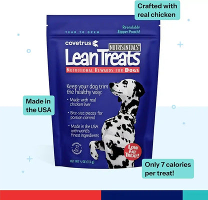 Covetrus Nutrisential Lean Treats for Dogs - Small, Medium & Large Dogs (K9) - Nutritional Low Fat, Bite-Size - Soft Chicken Flavor - Chicken Flavor - 3 Pack - 4Oz6