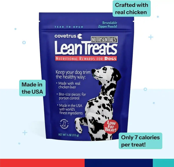 Covetrus Nutrisential Lean Treats for Dogs - Small, Medium & Large Dogs (K9) - Nutritional Low Fat, Bite-Size - Soft Chicken Flavor - Chicken Flavor - 3 Pack - 4Oz6