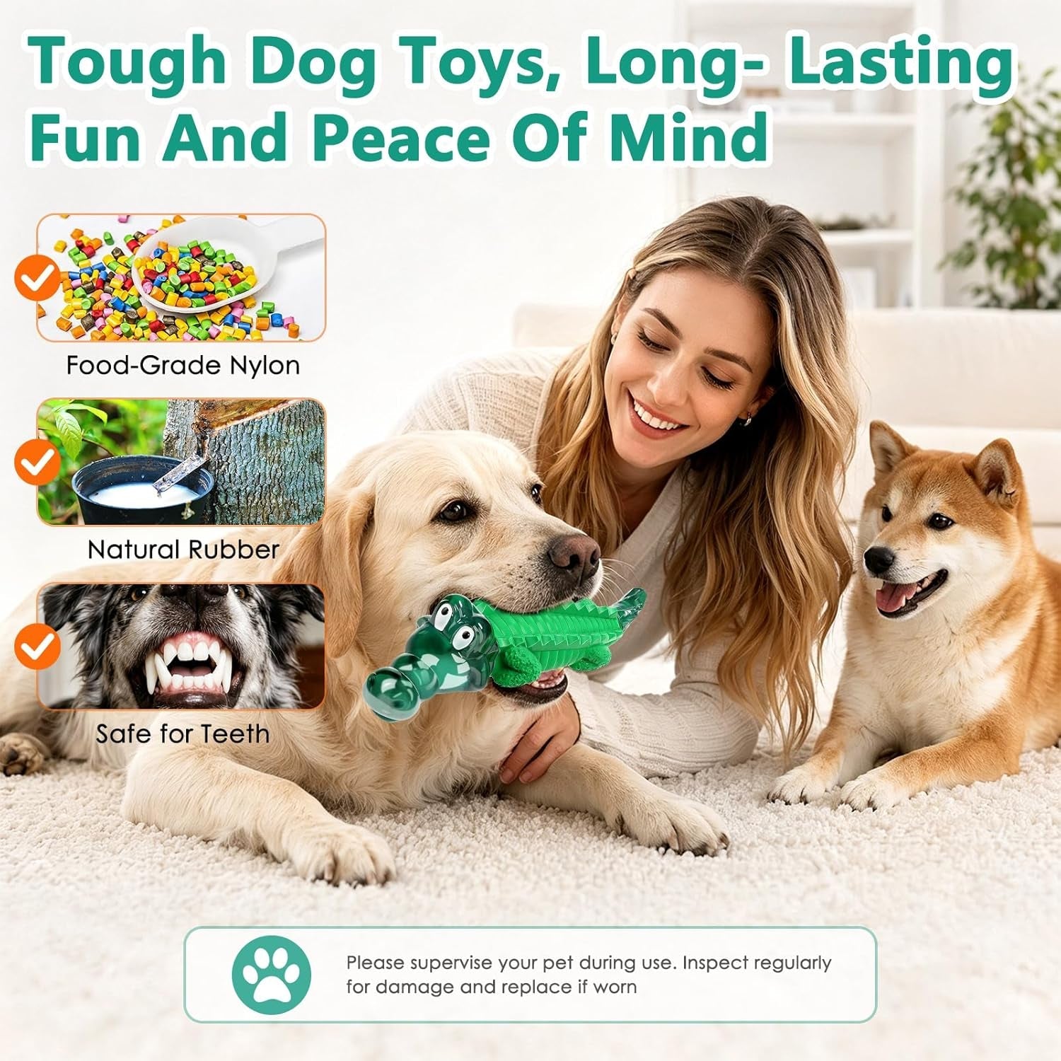 fuufome-alligator-dog-toys-for-aggressive-chewers-medium-large-breed-dogs-dental-cleaning-tough-nylon-rubber-hybrid-structure-anxiety-relief-long-daily-indoor-outdoor-chewing-dog-gift
